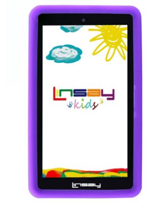 LINSAY - 7" New Kids Funny Tablet PC Android 10 with Defender Case Dual Camera