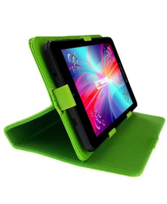 LINSAY - 7" Quad Core Android 10 Tablet Bundle with Leather Case Dual Cameras