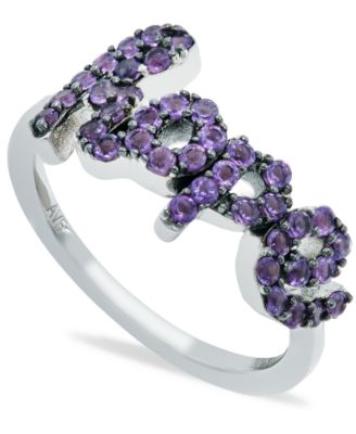 Macy's - Amethyst (1 ct. t.w.) 'Hope' Ring in Sterling Silver