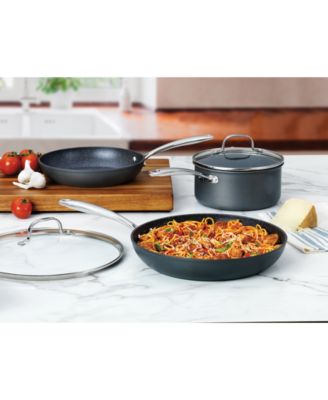 GraniteStone - Professional Nonstick Hard Anodized Aluminum 5-Pc. Cookware Set