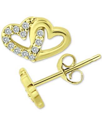 Giani Bernini - Cubic Zirconia Intertwined Hearts Stud Earrings