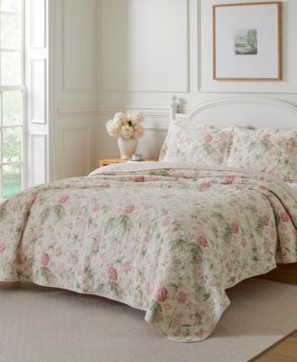 Laura Ashley - Breezy Floral Twin Quilt-Sham Set