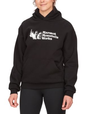Marmot - Women's MMW Logo-Print Ribbed-Trim Hoodie