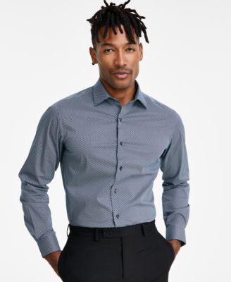 Alfani - Men's Talo Slim-Fit Geo-Print Dress Shirt