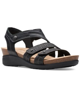 Clarks - Women's Calenne Clara Strappy Wedge Sandals