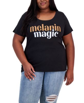 Hybrid Apparel - Trendy Plus Size Melanin Magic Graphic T-Shirt