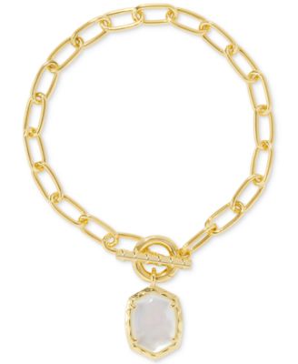 Kendra Scott - 14k Gold-Plated Removable Stone Charm Link Bracelet