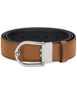 Montblanc - Men's Horseshoe Buckle Reversible Leather Belt