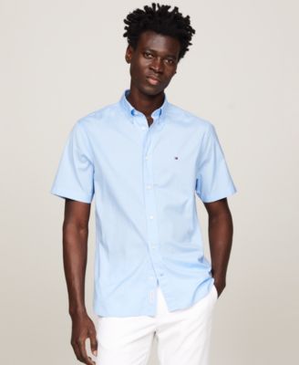 Tommy Hilfiger - Men's Short Sleeve Flex Poplin Button-Down Shirt
