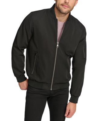 Calvin Klein - Men's Solid-Color Zipper Flight Jacket
