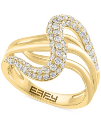 EFFY Collection - Diamond Pav&eacute; Multirow Swirl Ring (3/4 ct. t.w.) in 14k Gold