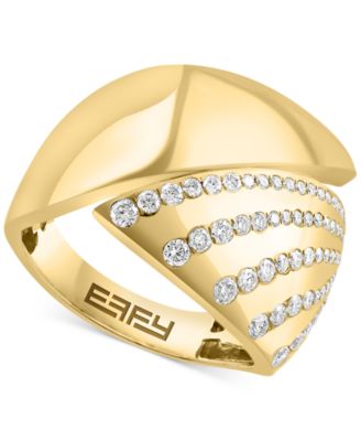 EFFY Collection - Diamond Multirow Bypass Statement Ring (5/8 ct. t.w.) in 14k Gold