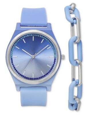 I.N.C. International Concepts - Women's Silicone Strap Watch 38mm Set, Created for Macy's