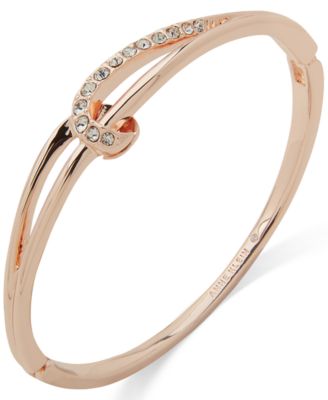 Anne Klein - Rose Gold-Tone Twisted Hinge Bracelet