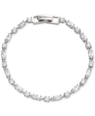 Givenchy - Silver-Tone Round & Marquise-Cut Cubic Zirconia Tennis Bracelet