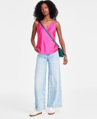 On 34th - Women's Satin Double V-Neck Tank