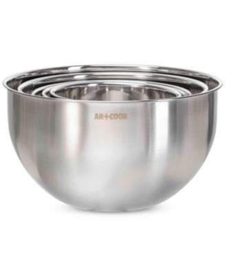 Art & Cook - Modern Chef 5-Pc. Stainless Steel Mixing Bowl Set