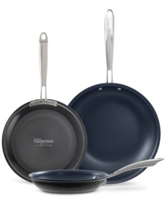 Guy Fieri - Flavortown Hard-Anodized Laser Titanium Frypans, Set of 3