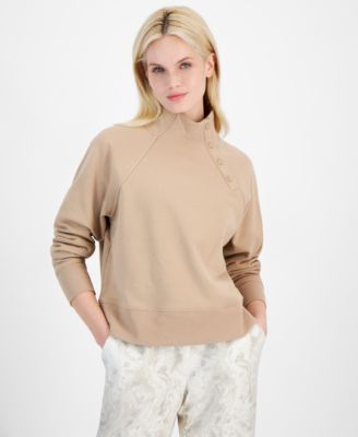 ID Ideology - Women's Snap-Mock-Neck Pullover Top