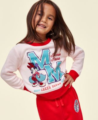 Disney | Macy's - Toddlers Minnie Mouse Logo Top & Fleece Joggers Set