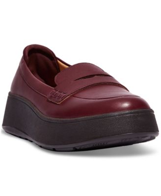 FitFlop - Women's F-Mode Leather Flatform Loafer Flats