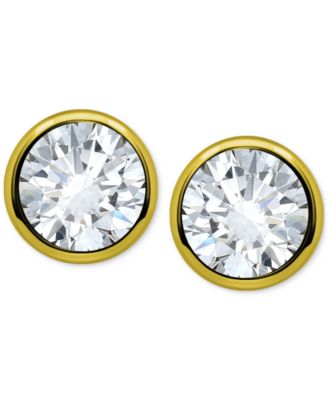 Giani Bernini - Cubic Zirconia Solitaire Stud Earrings (3/4 ct. t.w.) in Sterling Silver or 18k Gold Over Sterling Silver
