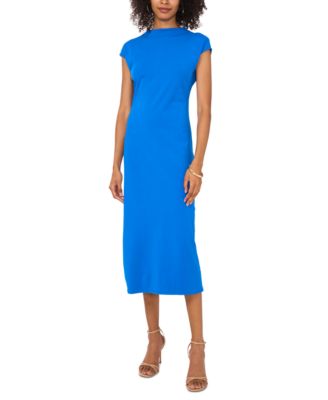 Vince Camuto - Women's Mock Neck Cap-Sleeve Midi Dress