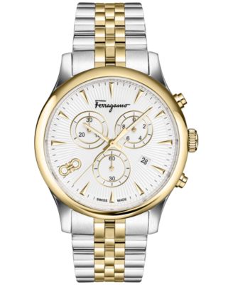 Ferragamo - Men's Swiss Chronograph Duo Two-Tone Stainless Steel Bracelet Watch 42mm