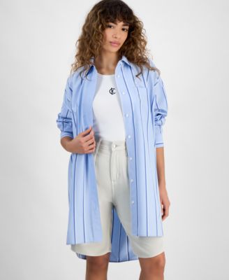 Calvin Klein Jeans - Women's Striped Cotton Relaxed Shirt