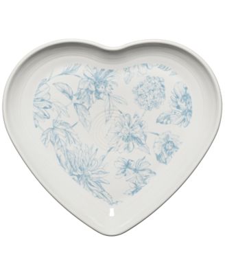 Fiesta - Botanical Floral Heart Shaped Plate 9"