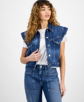 BOSS Orange - Women's Extended-Shoulder Denim Vest