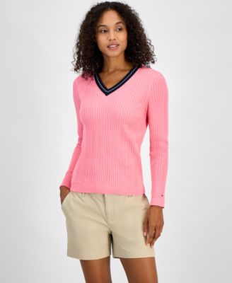 Tommy Hilfiger - Women's Cable-Knit Cotton Sweater