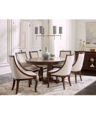 Furniture - Nelman 7-Pc. Round Dining Set (Table & 6 Host Chairs), Created for Macy's