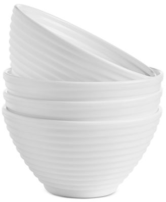 Arch Studio - Opal Glass Spiral Cereal Bowls, Set of 4