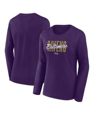 Logo Athletic - Women's Purple Baltimore Ravens Grip Long Sleeve T-Shirt