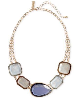 I.N.C. International Concepts - Gold-Tone Color Stone Statement Necklace, 16" + 3" extender