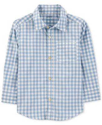 Carter's - Toddler Boys Plaid Woven Cotton Long-Sleeve Button-Down Shirt