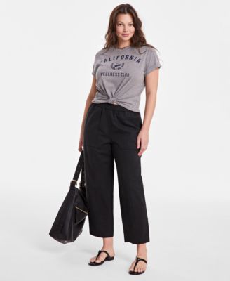 On 34th - Women's Pull-On Barrel-Leg Utility Pants