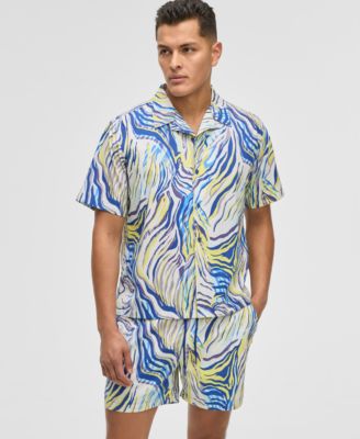 Mode of One - Men's Retro Wave Textured Shirt