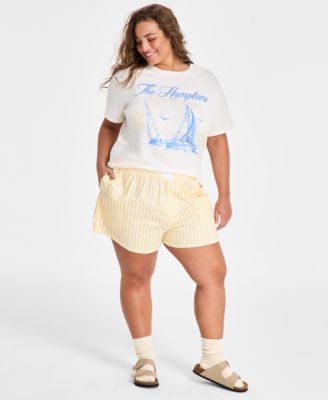 Love Tribe - Trendy Plus Size Cotton Striped Boxer Shorts