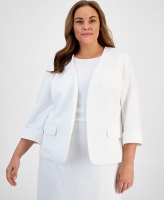 Kasper - Plus Size Open Front Blazer