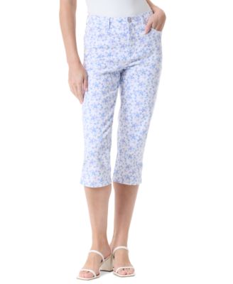 Gloria Vanderbilt - Women's Amanda Printed Slit Capri Pants