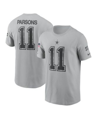 Nike - Men's Micah Parsons Gray Dallas Cowboys 2024 Salute To Service Name Number T-Shirt