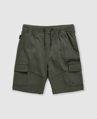 Ring of Fire - Big Boys Harlow Stretch Tech Fabric Pull-On Cargo Shorts with Moto Detailing