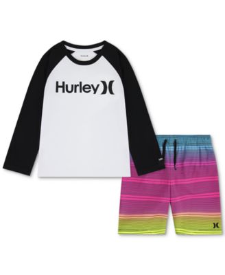 Hurley - Toddler Boys Shoreline Swim Top & Shorts, 2 Piece Set