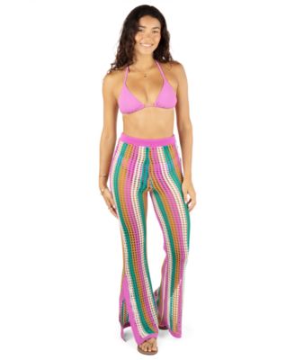 Hurley - Juniors' Crocheted Cover-Up Beach Pants