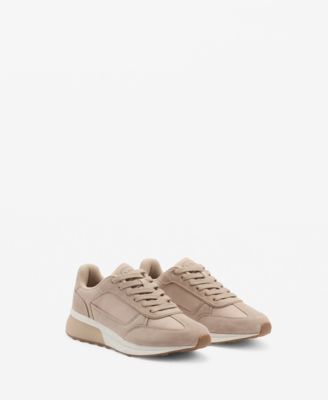 MANGO - Men's Leather Mixed Sneakers