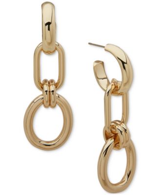Emily in Paris - Gold-Tone Polished Chain Link Drop Earrings