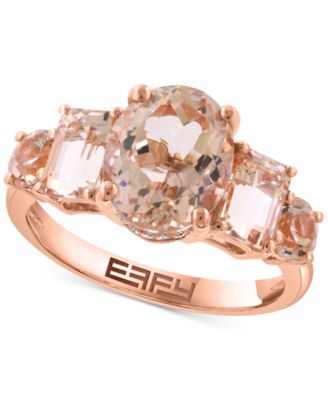 EFFY Collection - Morganite (4 ct. tw.) & Diamond (1/20 ct. t.w.) Ring in 14k Rose Gold