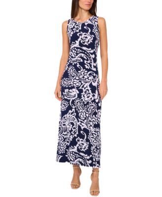 Vince Camuto - Women's Abstract-Print Back-Slit Dress